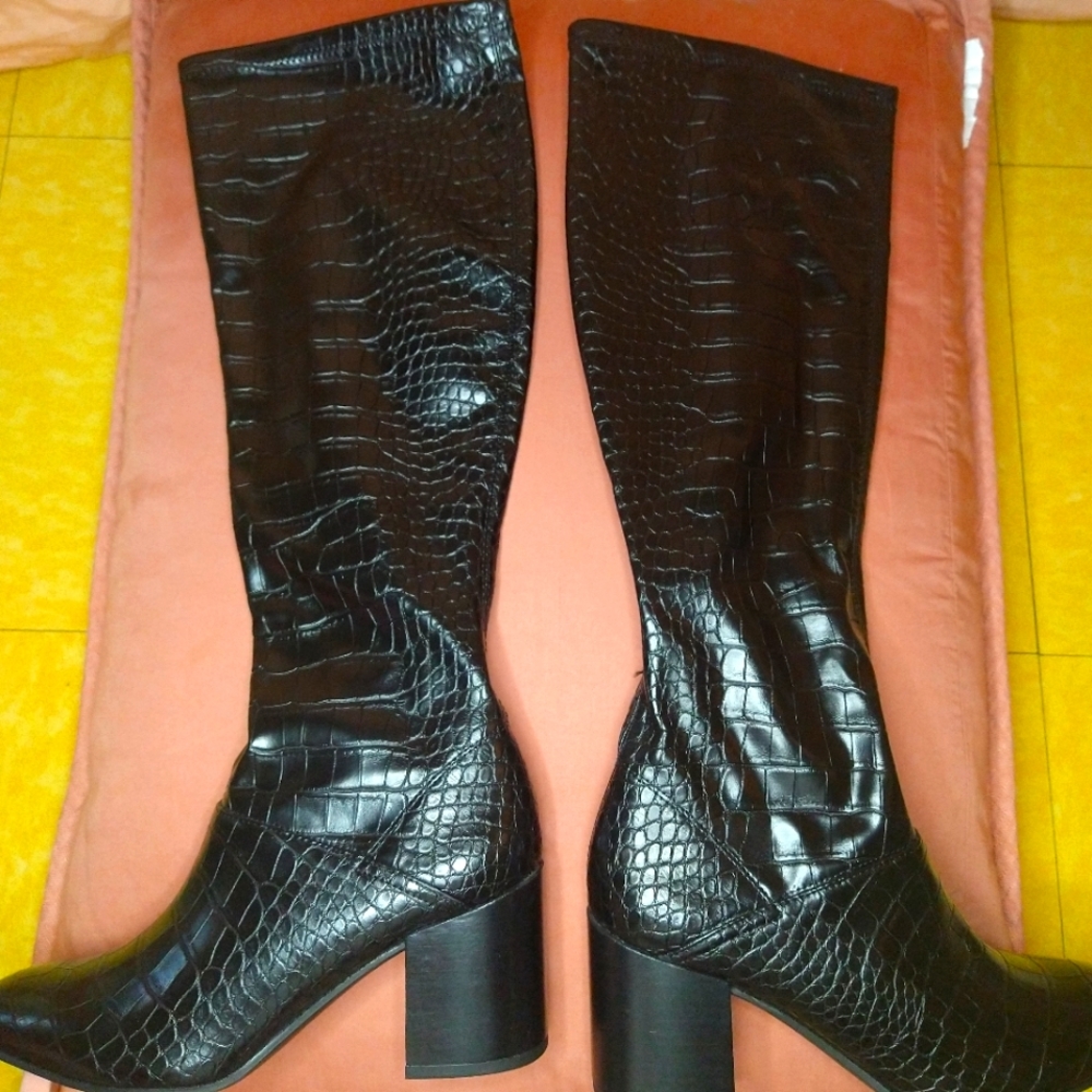 Franco Sarto black knee high boots